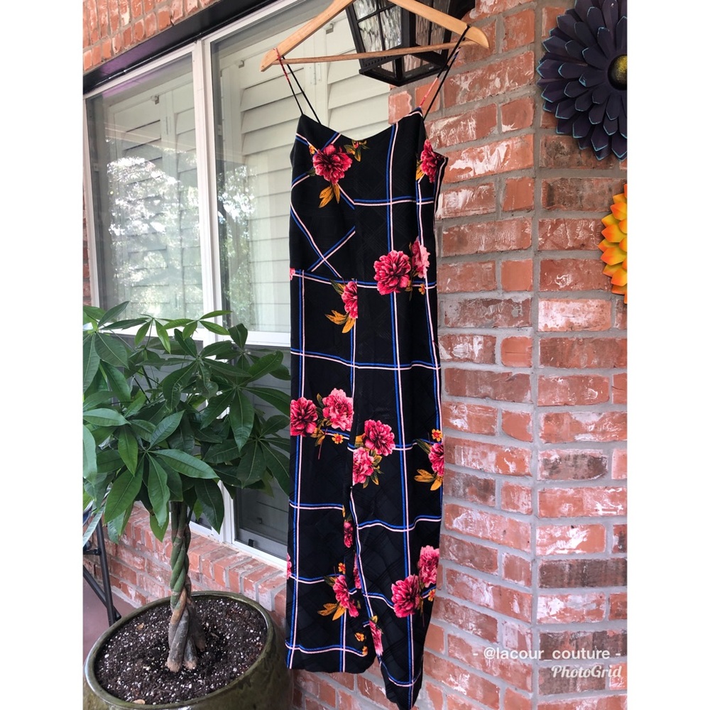 Topshop Check Floral Jumpsuit size 2 - Picture 5 of 12